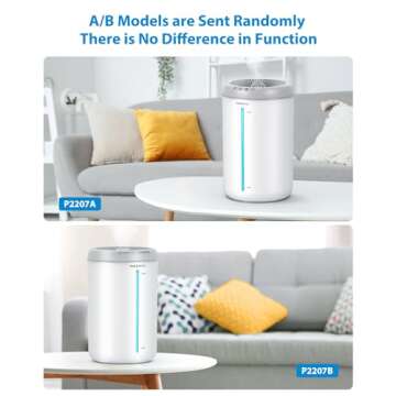 INSENVO Humidifiers for Bedroom Large Room, 4.5L Air Humidifier for Plants Baby Nursery Home Office,...