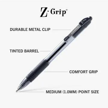 Zebra Z-Grip Retractable Ballpoint Pens 24 Pack
