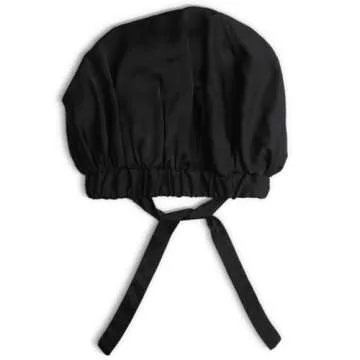 Kitsch XL Satin Sleeping Bonnets for Women - Softer Than Silk Hair Bonnet for Sleeping, Night Cap for Curly, Textured & Perfectly Styled Hair, Large Sleep Bonnets Prevents Breakage & Tangles - Black