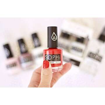 SOPHi Nail Polish, Red Bottom Stilettos, Non Toxic, Safe, Free of All Harsh Chemicals - 0.5 oz.