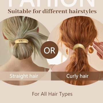 Elegant 3PCS Gold Hair Ties, Perfect for Thick Hair