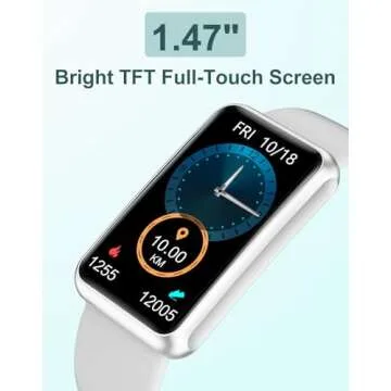 HUAKUA Fitness Tracker No Bluetooth No APP No Phone Needed, Fitness Watch for Men Women Parents IP68 Waterproof with Full Touch Screen Steps Calories Counter Sleep Tracker Alarm Clocks (Gray)