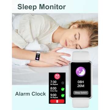 HUAKUA Fitness Tracker No Bluetooth No APP No Phone Needed, Fitness Watch for Men Women Parents IP68 Waterproof with Full Touch Screen Steps Calories Counter Sleep Tracker Alarm Clocks (Gray)