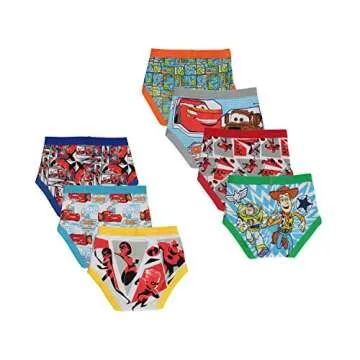 Disney boys Pixar Underwear Multipacks Briefs, Multi, 2-3T US, Set of 7