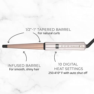 Remington Shine Therapy Curling Wand Argan Oil Keratin Infused