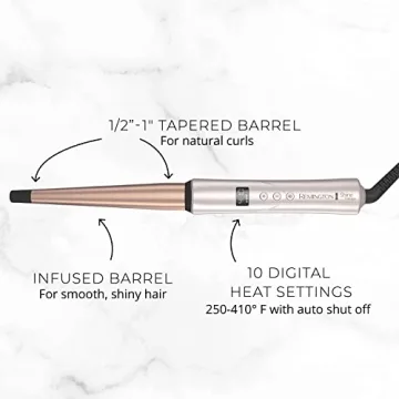 Remington Shine Therapy Curling Wand Argan Oil Keratin Infused