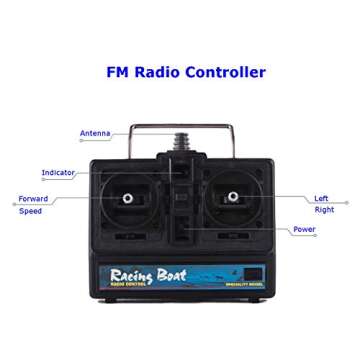 POCO DIVO Atlantic Yacht Luxury Modern Cruise 28" RC Model Boat Radio Remote Control Speed Watercraft Racing Ship, Blue