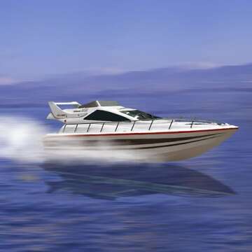 POCO DIVO Atlantic Yacht Luxury Modern Cruise 28" RC Model Boat Radio Remote Control Speed Watercraft Racing Ship, Blue