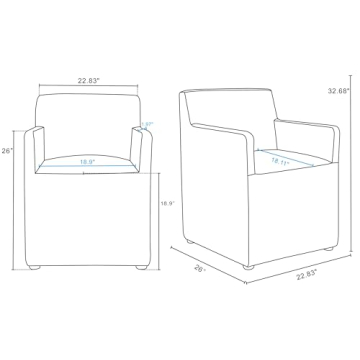 Manhattan Comfort Anna Modern Dining Chair in Stone Grey