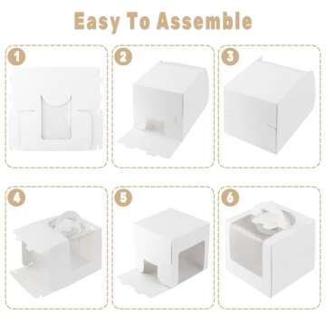 SUGORER 20pcs Cake Boxes with Handles for Every Occasion