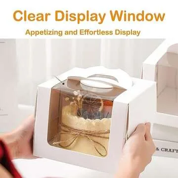 SUGORER 20pcs Cake Boxes with Handles for Every Occasion