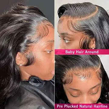 Aolisox 24 Inch Lace Front Wigs Human Hair Wigs for Black Women 13x4 Body Wave Glueless Wigs Human Hair Pre Plucked With Baby Hair Lace Frontal Brazilian Human Hair Wig Natural Color 180 Denisity