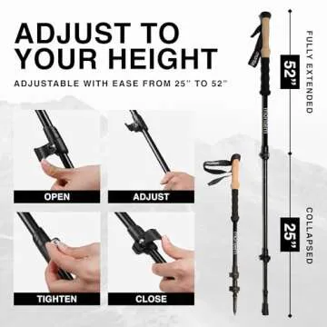 Montem Lightweight Adjustable Trekking Poles for Hiking