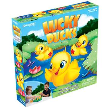 Pressman Lucky Ducks -- The Memory and Matching Game that Moves, 5"