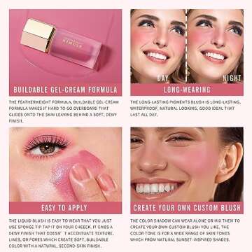 KIMUSE Cream Blush - Vibrant, Long-Lasting Formula for All Skin Types