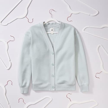 Stylish Velvet Non-Slip Clothes Hangers - 50-Pack Ivory/Rose Gold