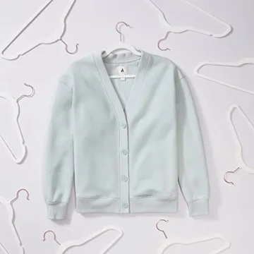 Stylish Velvet Non-Slip Clothes Hangers - 50-Pack Ivory/Rose Gold