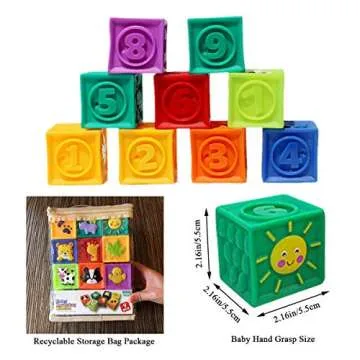 Kingtree Soft Squeeze Baby Blocks for Learning Fun