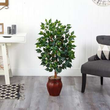 Nearly Natural 44in Ficus Tree - Realistic Home Decor Accent