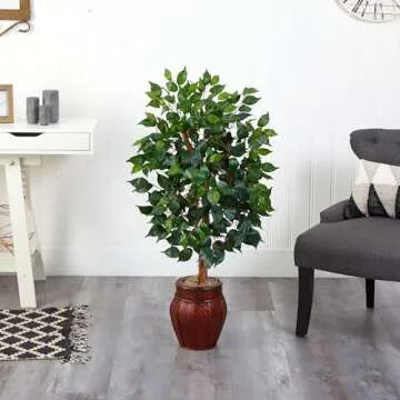 Nearly Natural 44in Ficus Tree - Realistic Home Decor Accent