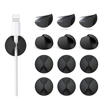 12 Pack Cable Clips, Znben Cord Organizer Holder Adhesive Cable Management Charger Wire Holder Clips...