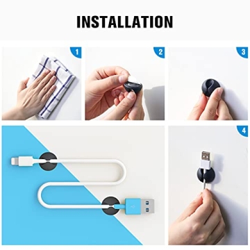 Znben 12 Pack Cable Clips for Ultimate Organization