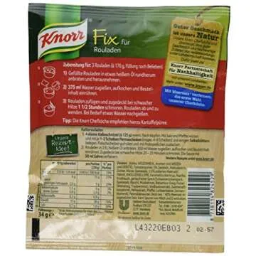 Knorr Fix Rouladen: Authentic German Flavor in Every Meal