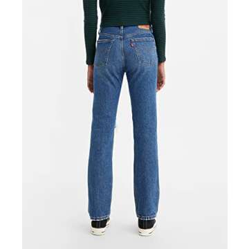 Levi's Women's 501 Original Fit Jeans (Also Available in Plus), Medium Indigo Destructed, 29