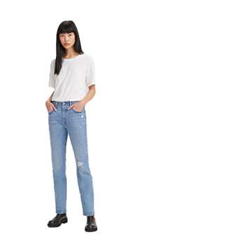 Levi's Women's 501 Original Fit Jeans (Also Available in Plus), Medium Indigo Destructed, 29