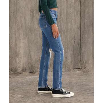 Levi's Women's 501 Original Fit Jeans (Also Available in Plus), Medium Indigo Destructed, 29