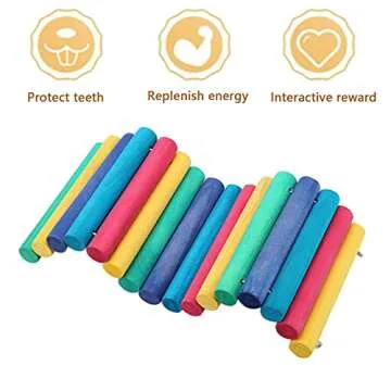 2pcs Hamster Suspension Bridge Toy Hamster Chew Toys,Syrian Hamster Ramp,Sugar Glider Wooden Bridge, Cage Accessories Toys for Hamster Gerbils Sugar Glider Mouse