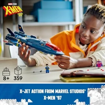 LEGO Marvel X-Men X-Jet Toy with 4 Minifigures for Ages 8+