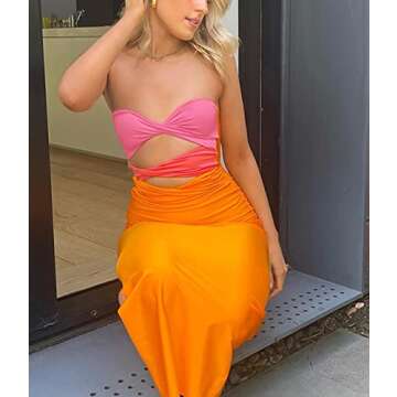 Stunning Meladyan Bodycon Midi Dress for Night Out