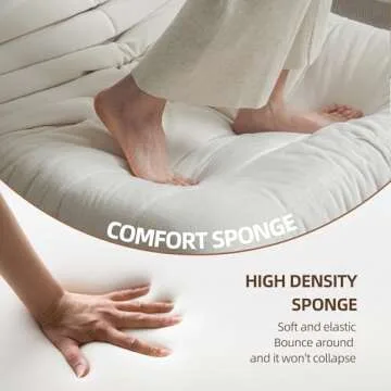 Bean Bag Chair for Adults, Big Beanbag Chair with Memory Foam, Fireside Chair Lazy Floor Sofa Couch, Togo Chair for Home, Apartment, Living Room or Gaming Venue,No Installation