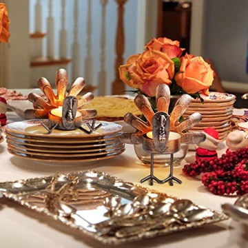 ALLADINBOX Turkey Tea Light Holders for Thanksgiving Decor