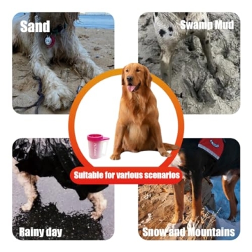 Portable Pet Paw Washer with Handle - Easy Cleaning