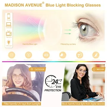 Stylish Madison Avenue Blue Light Blocking Glasses