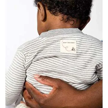 Burt's Bees Baby Unisex Baby 3-6 Months Sleepers, Organic Cotton Pajamas, Blue Distressed Camo, 1-Pack