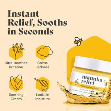 Clearbody Manuka Honey Eczema Cream – Organic Eczema Honey & Collodial Oatmeal Moisturizer for Soothing, Eczema, Dry & Itchy Skin – Face & Body Eczema Lotion - Plant-Based Formula (2oz)