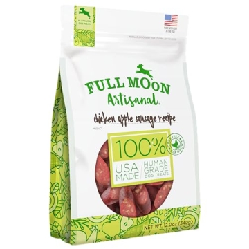 Full Moon Chicken Apple Sausage 12 oz Treats for Dogs