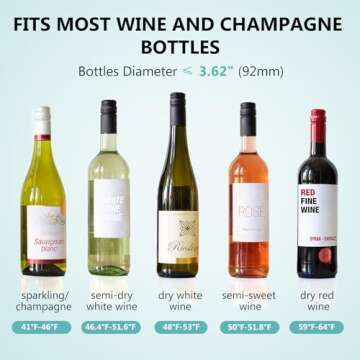 BODEGACOOLER Wine Chiller Electric, Portable Wine Bottle Chiller for 750ml Wine & Some Champagne, Iceless Wine Cooler,Kitchen Bar RV Wine Accessory,Gift for Wine Lovers