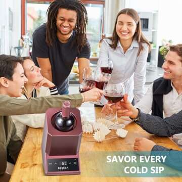 BODEGACOOLER Wine Chiller Electric, Portable Wine Bottle Chiller for 750ml Wine & Some Champagne, Iceless Wine Cooler,Kitchen Bar RV Wine Accessory,Gift for Wine Lovers