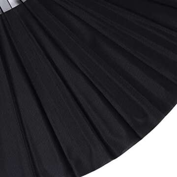 2 Packs Large Folding Hand Fan Handheld Folding Fans Chinese Tai Chi Folding Fan Nylon Cloth Chinese Kung Fu Fan with Holder Sleeve for Men and Women Performance Dance Decorations Festival (Black)
