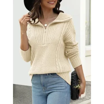 Soft & Stylish DEEP SELF Half Zip Sweater for Women