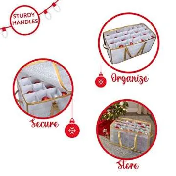 Simplify Christmas Ornament Storage with 128 Count Organizer
