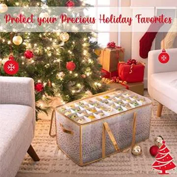Simplify Christmas Ornament Storage with 128 Count Organizer
