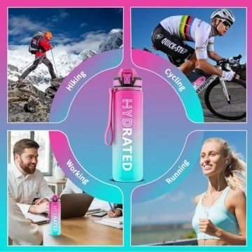 QLUR 32oz Motivational Water Bottle for Hydration Goals