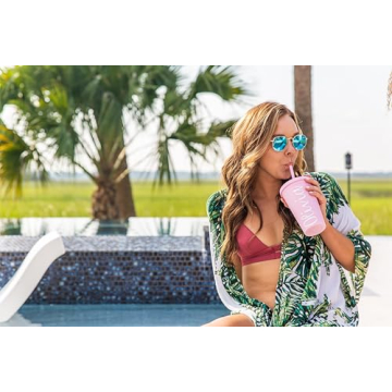 Colorful Tumblers with Lids - 12 Pack of 16oz Acrylic Cups