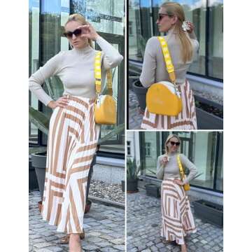 HOTOUCH Womens Turtleneck Sweater Beige Fitted Long Sleeve Tops Holiday Cute Knitted Shirt Lightweight Mock Neck Basic Layering Winter Sweaters for Women 2025 Trendy