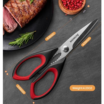 Astercook Heavy Duty Kitchen Shears 3-Pack with Ergonomic Handle